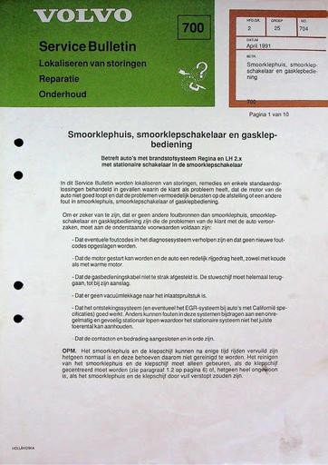 700 Smoorklephuis, Gasklepbediening '91