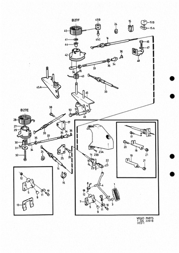 B27E, B27F Brandstofbediening