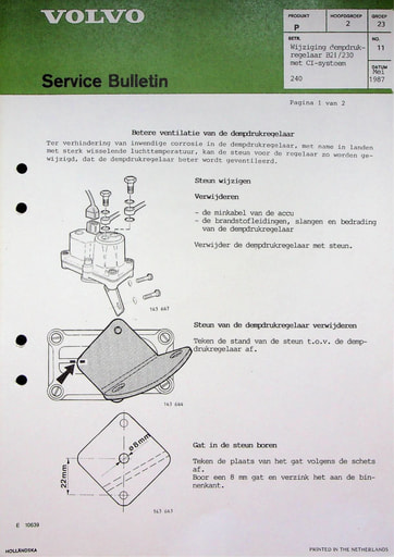 Bulletin Ventilatie Dempdrukregelaar Injectie '75 '93