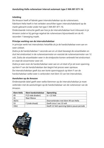Aansluiten Hella  interval  type 5 WA 001 871 16 (1)