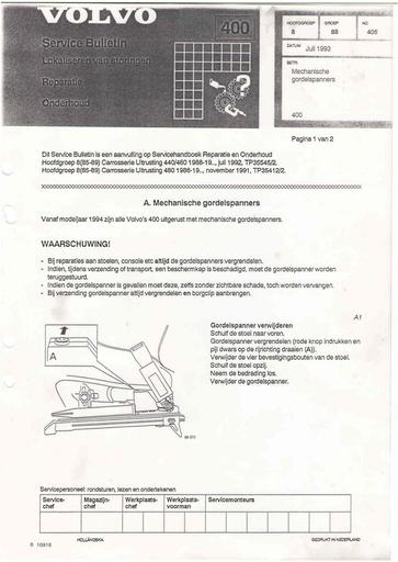 Bulletin 400 Mech  Gordelspanners Jul'93