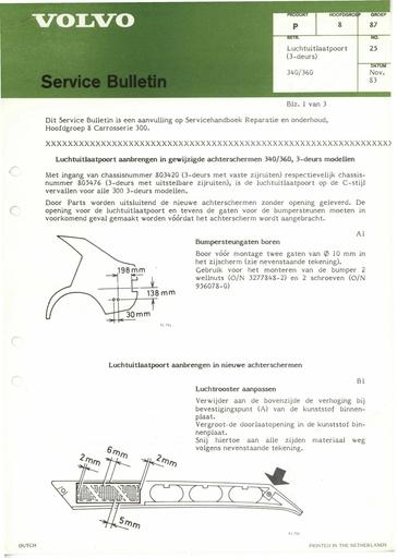 Bulletin Luchtuitlaatpoort 340, 360 '83