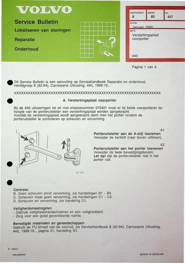 Bulletin 440 Versterking portier Jan'90