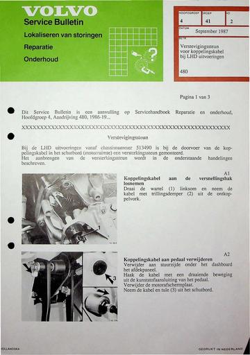 Bulletin 480 Verstevigingssteun Kopp kabel Sep'87