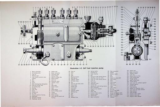 L385 Tekening CAV Brandstofinjectiepomp
