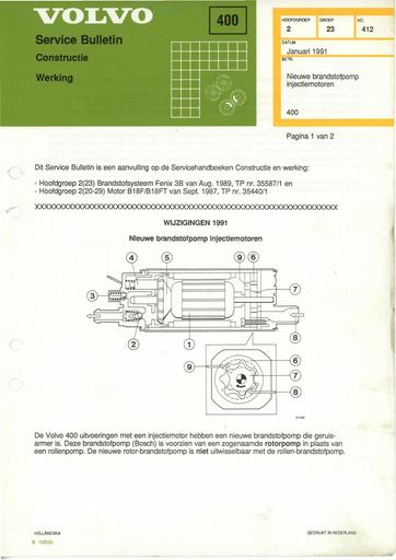 400 Bulletin Brandstofpomp Jan'91